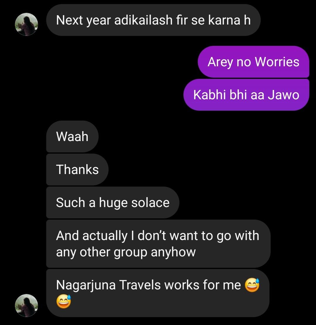 Nagarjuna Travels Customer Testimonial 43